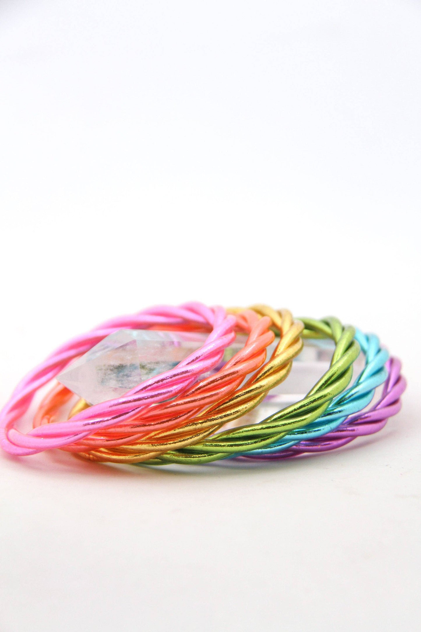 Single Twisted Thai Buddhist Temple Bracelet, Mantra Bangle