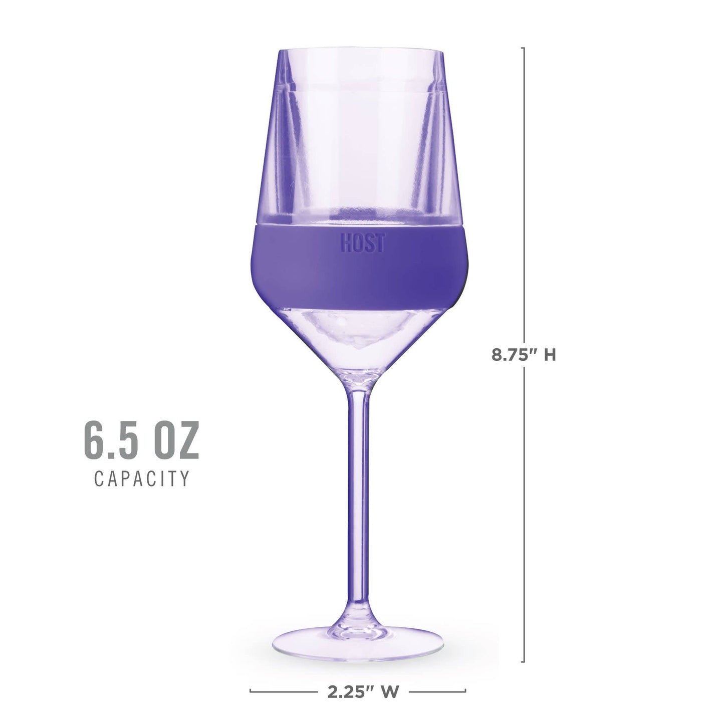 Wine FREEZE™ Stemmed Cooling Cups - Tinted Colors - Set of 4