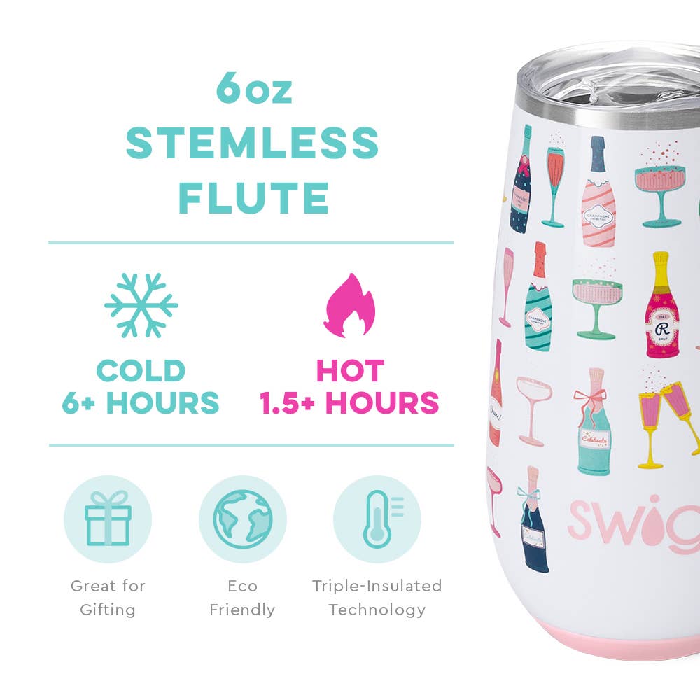 Pop Fizz Stemless Flute (6oz)