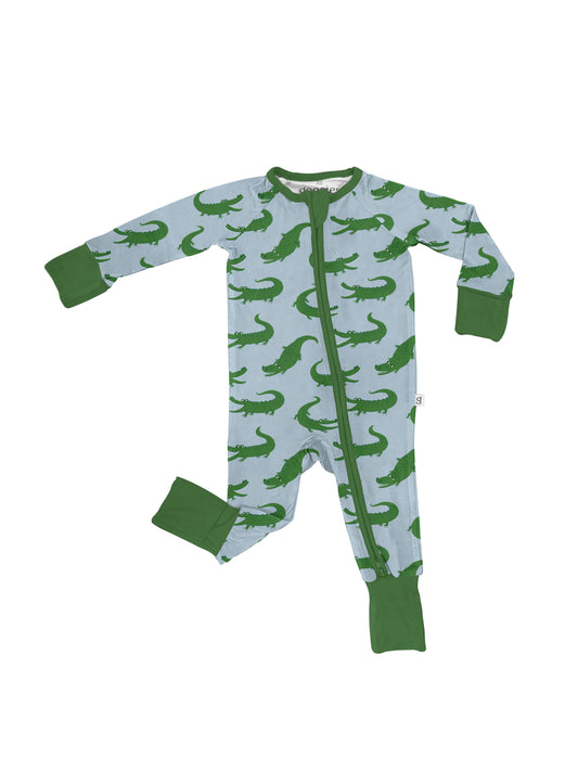 Blue Alligators Zip Pajamas (5/15 Restock)