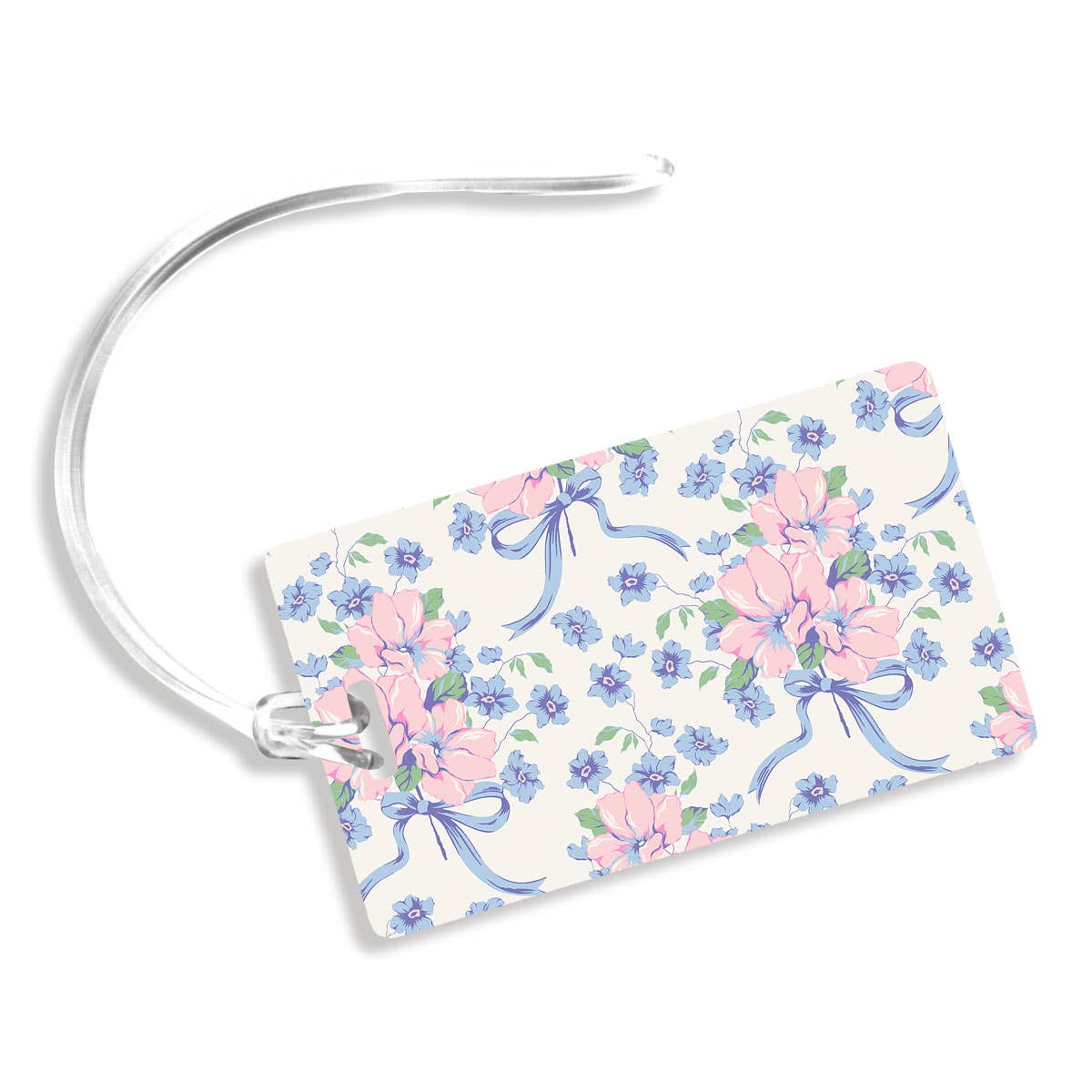 Blue Bow Bag Tag