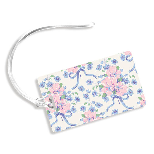 Blue Bow Bag Tag