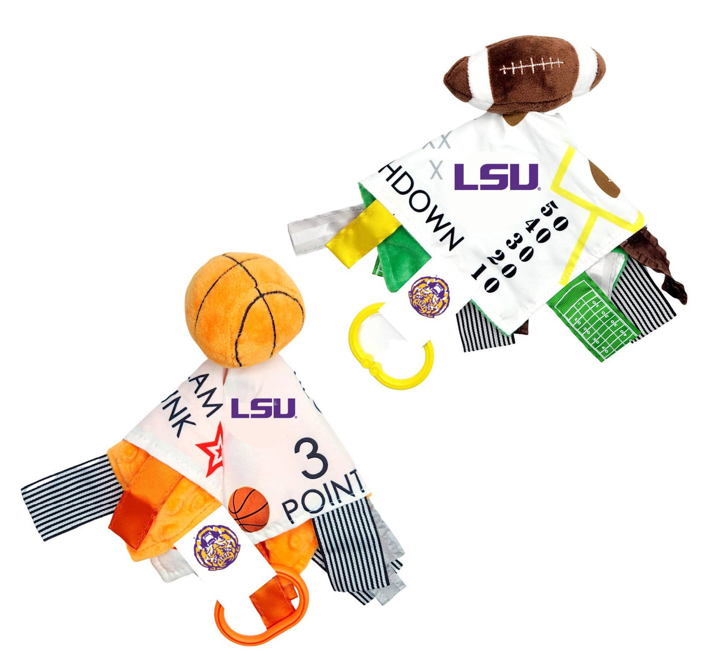 LSU Tigers Stroller Tag Toy Learning Lovey