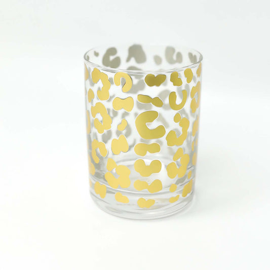 Gold Leopard Cocktail Glass