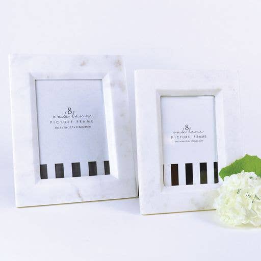 White Marble 5x7 Picture Frame