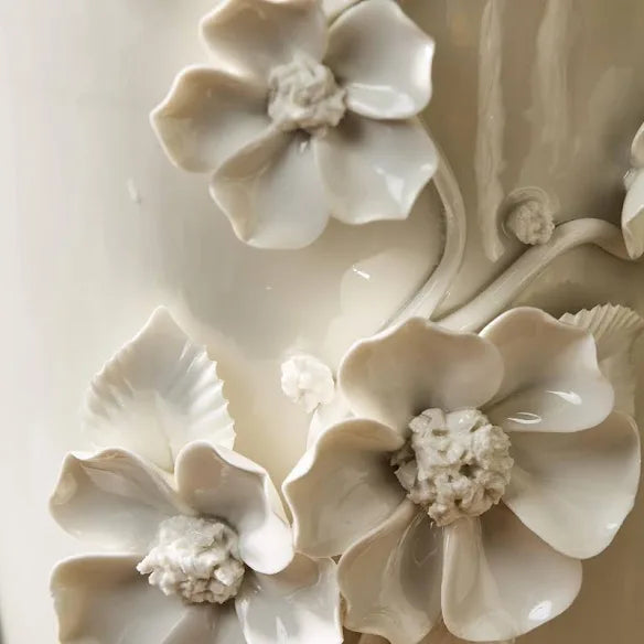 Vase with Sculpted Flowers-Small