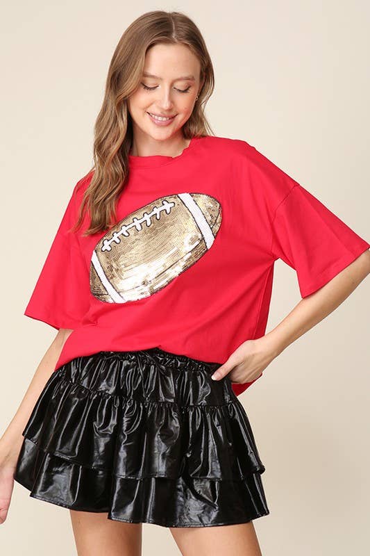 Game Day Football Patch T-shirt