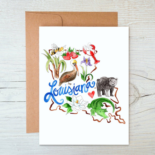 Louisiana Favorites Note Card