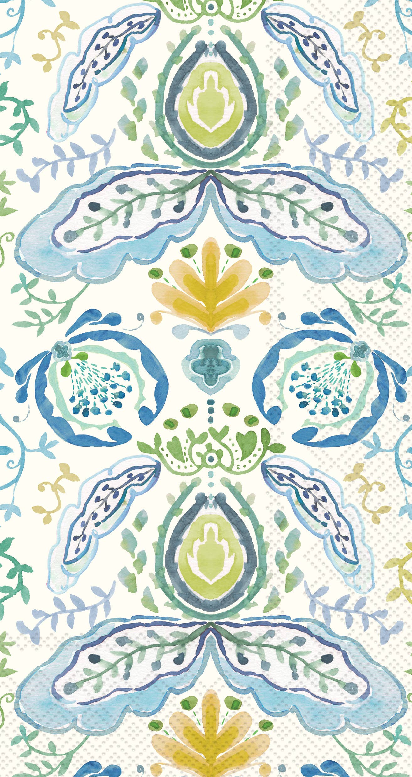 Paper Guest Towels 16 ct Azure & Ivy Gold