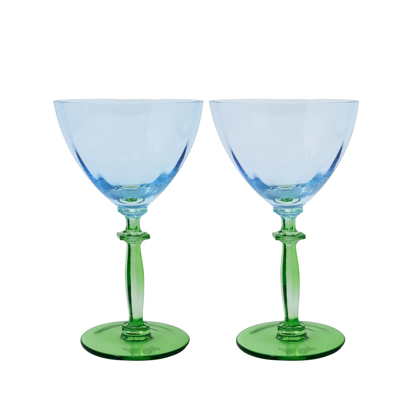 Wine Glass Set, Hydrangea Blue/Peninsula Green