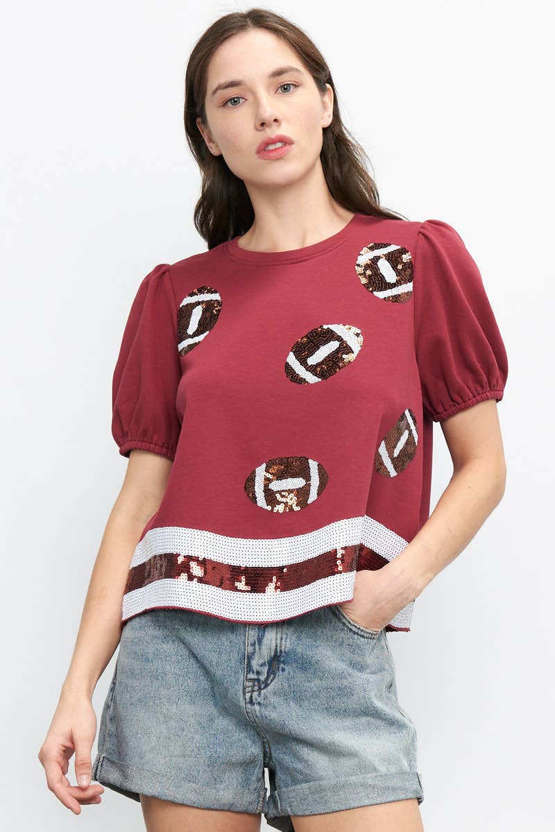 51098 - GAMEDAY SEQUIN TOP