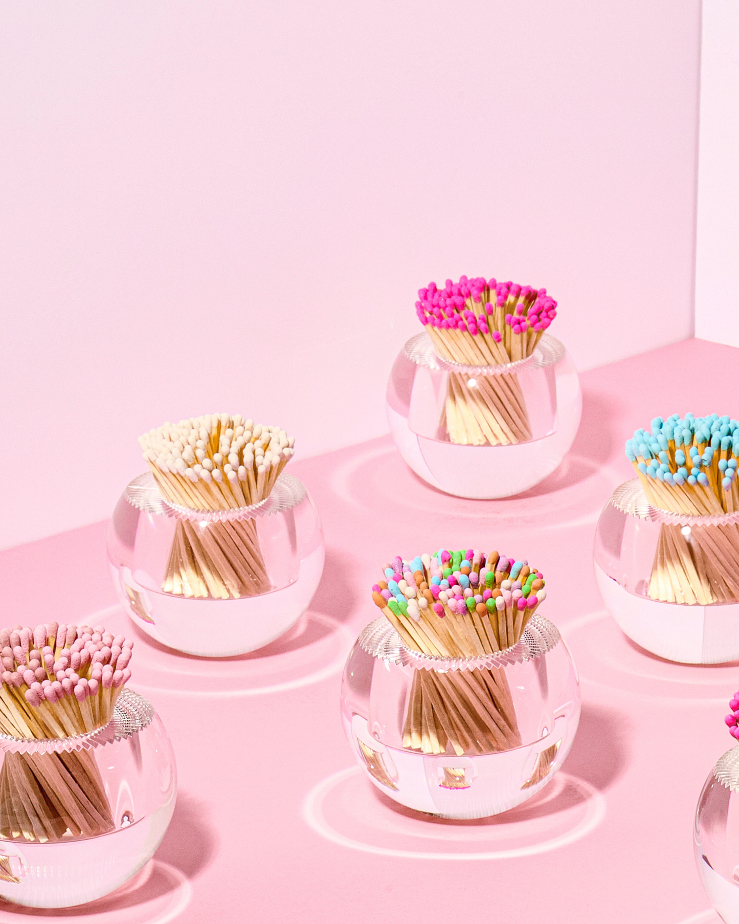 Round Match Striker - Light Pink Matches