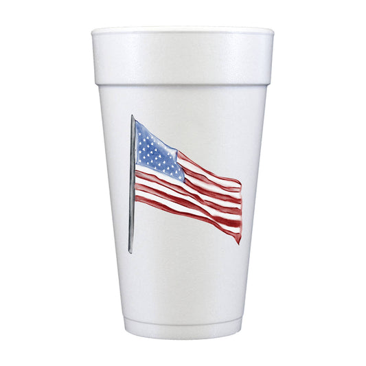 American 4th of July Full Color Foam Cups - Patriotic