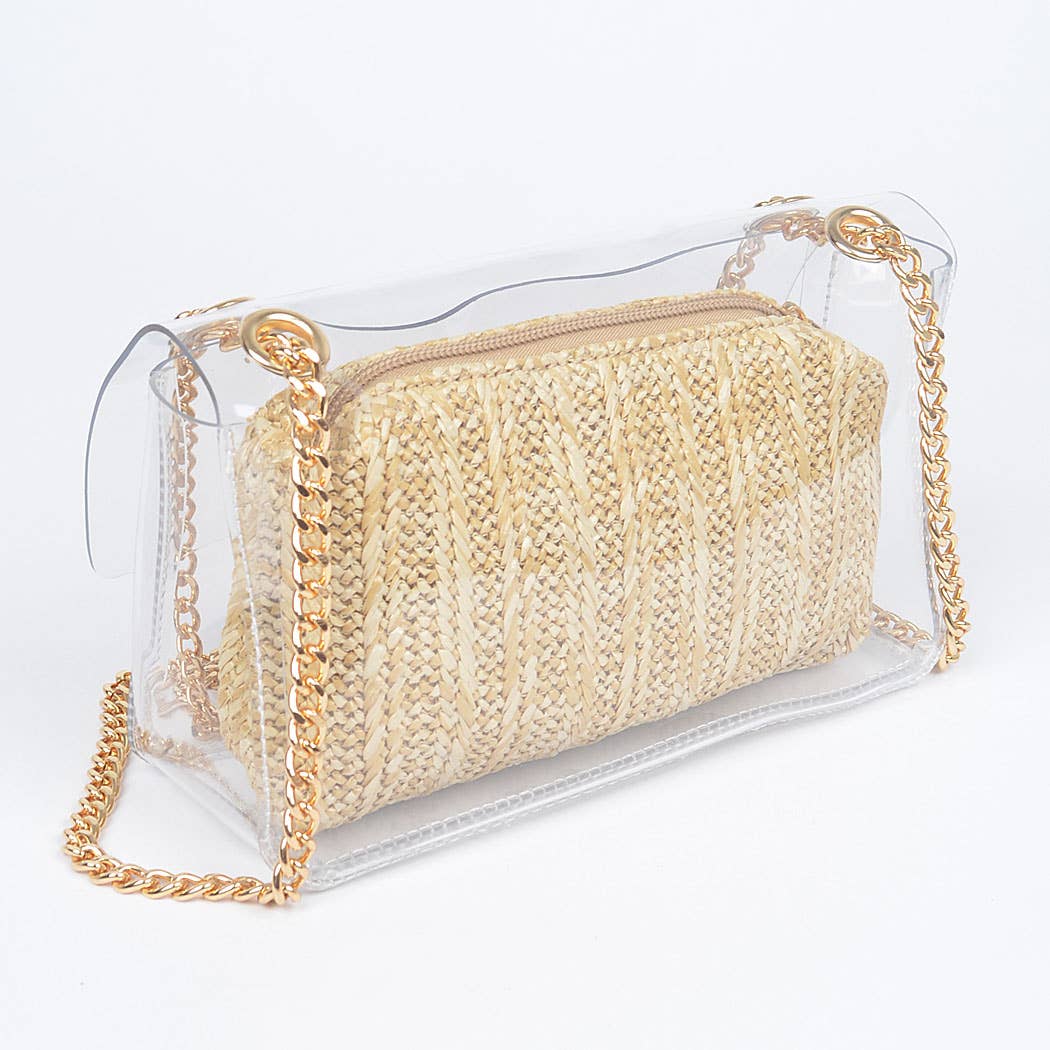 Transparent Crossbody Bag W/pouch