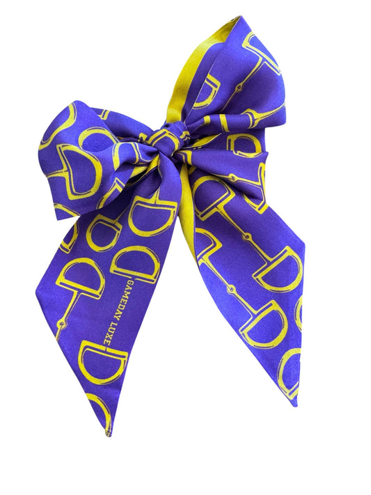 Gameday Signature Scarf- Purple and Yellow gold