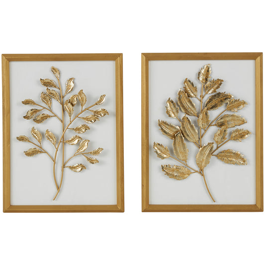 Glam Gold Wood Wall Decor Set