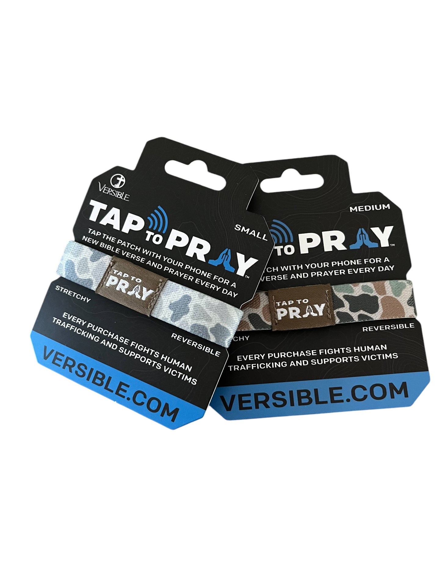 Tap To Pray™ Wristbands - River Rock Camo Classic & Sage