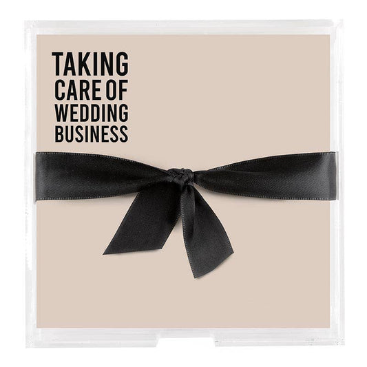 Notepaper in Acrylic Tray - Taking Care of Wedding Business