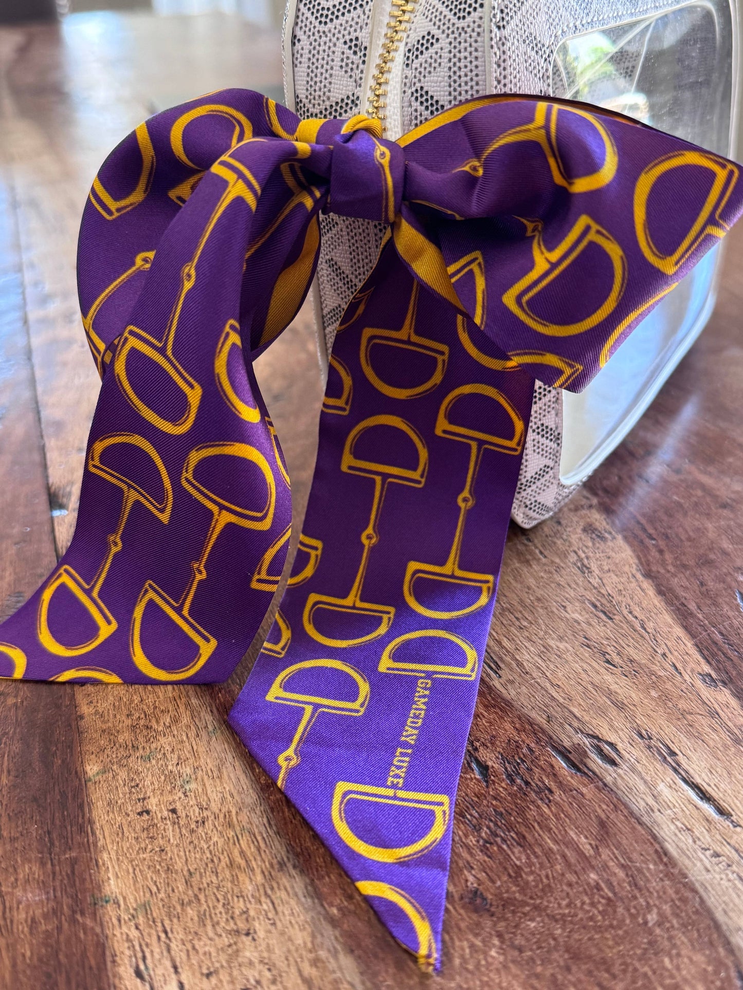 Gameday Signature Scarf- Purple and Yellow gold