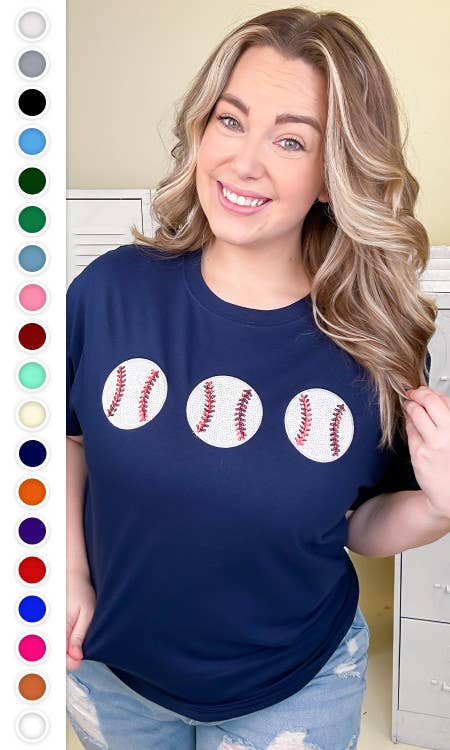 Sparkle Baseball Adult T-Shirt