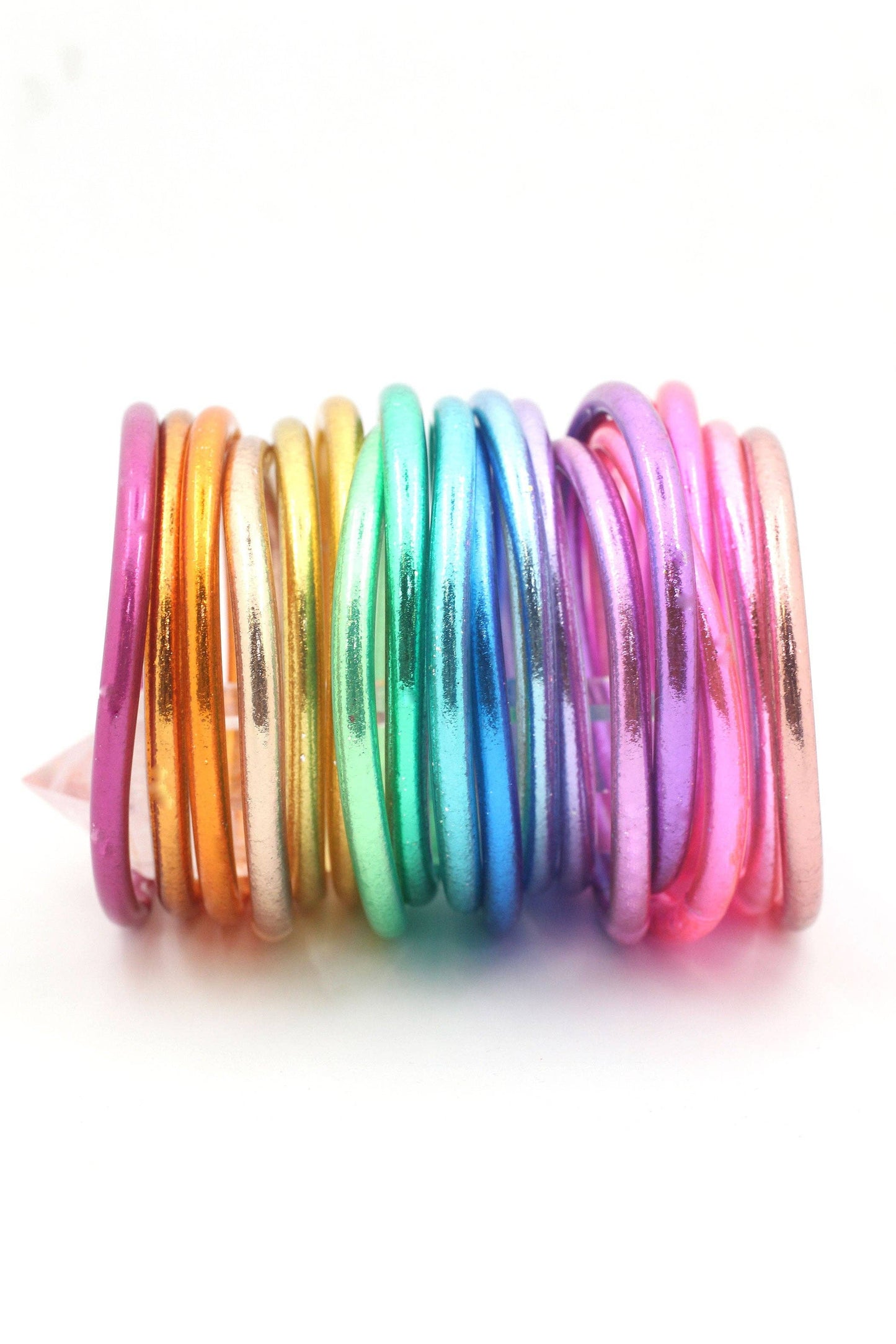 Single Rainbow Thai Buddhist Temple Bracelet, Mantra Bangle