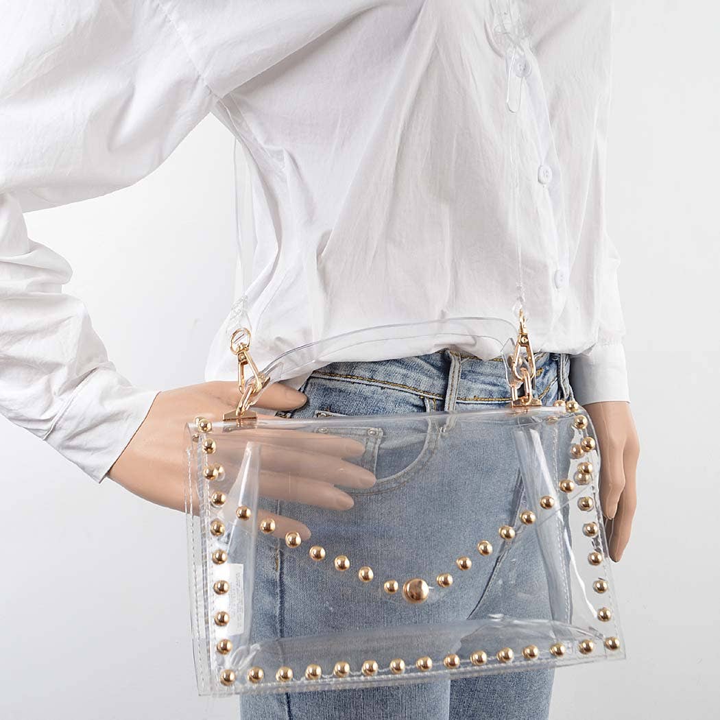 Round Stud Clear Bag