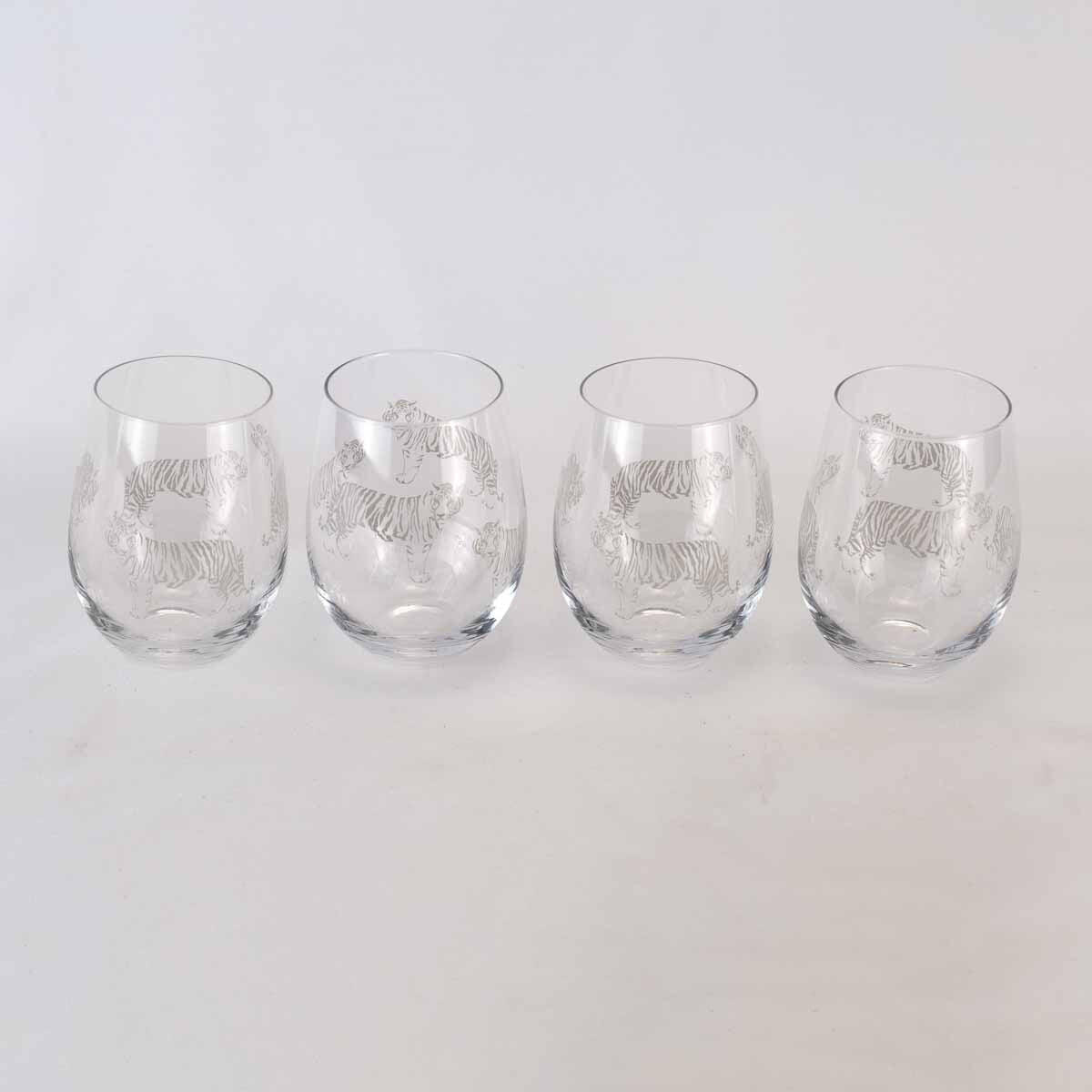 On the Prowl Wine Glass Gift Set   Clear   16oz