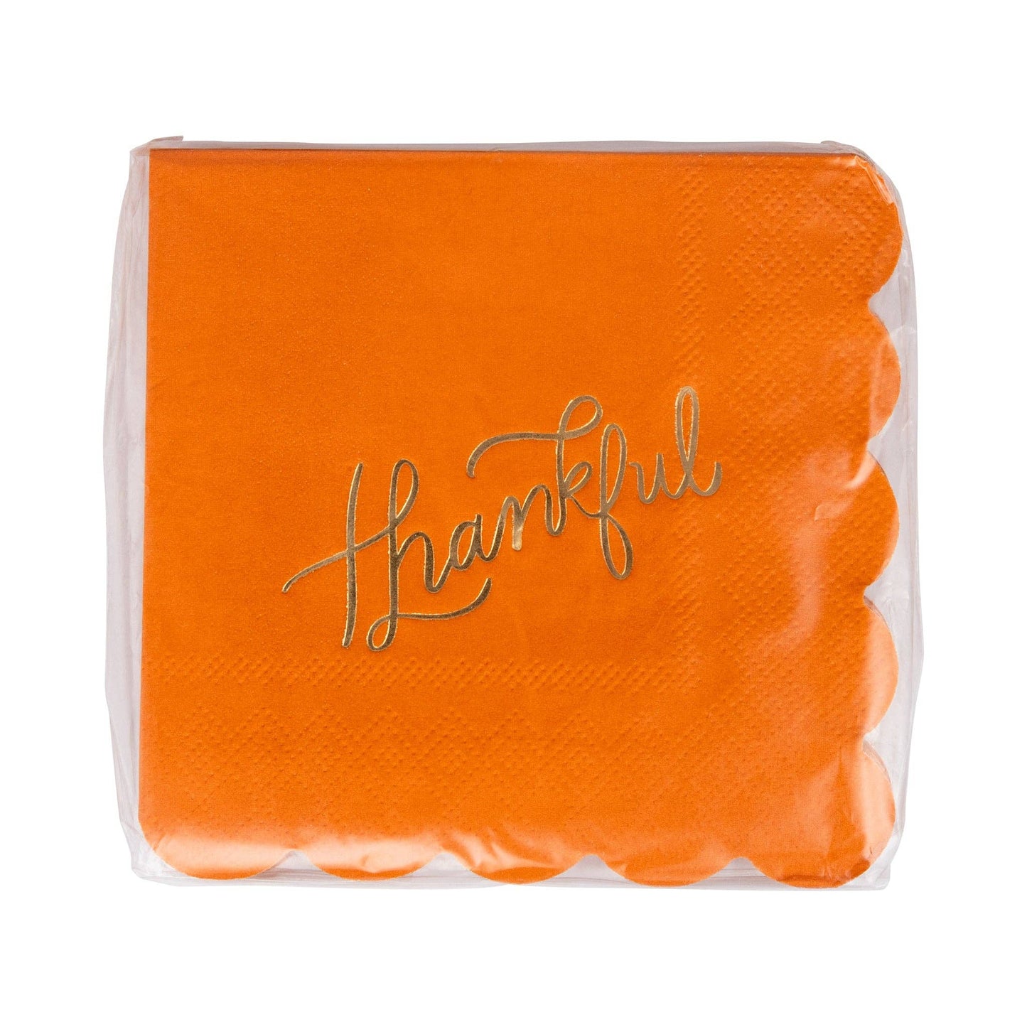 Foil Thankful Cocktail Napkin