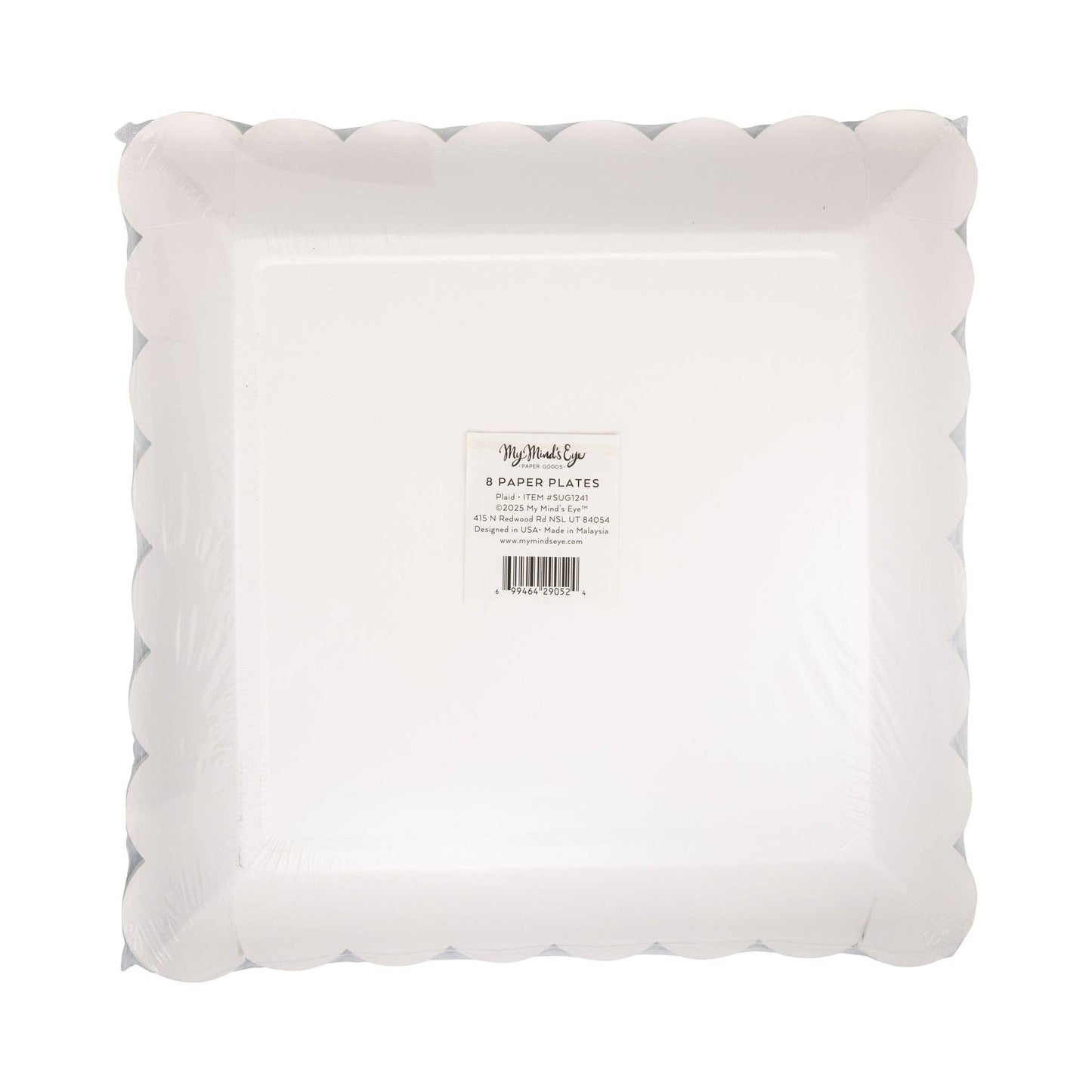 Plaid Scalloped Edge Plate