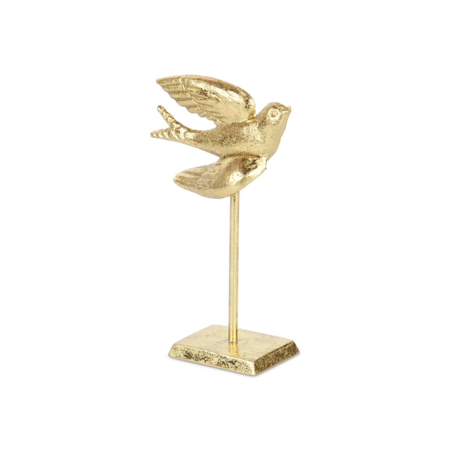 Lirondelle Golden Raised Cast Iron Flying Swallow Decor