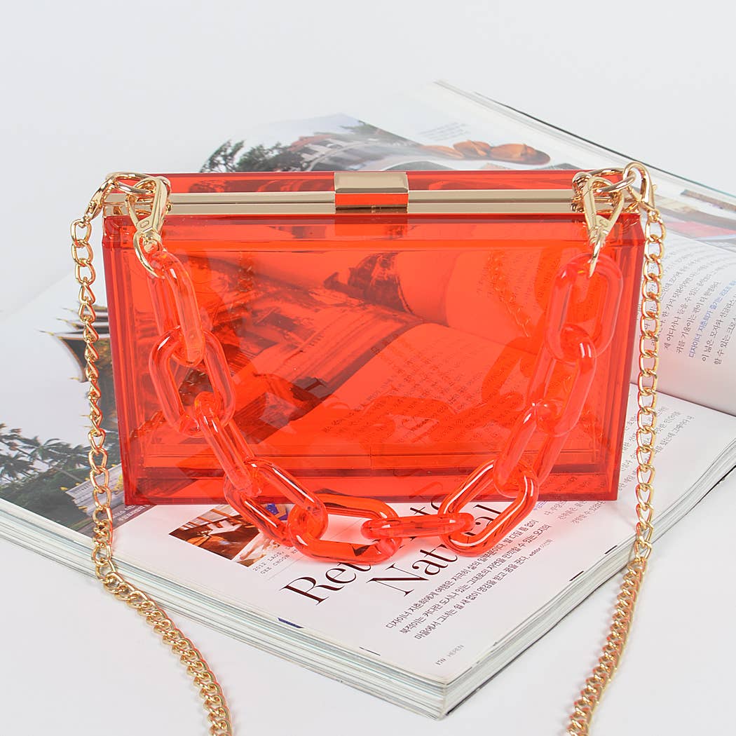 Plastic Link Handle Clear Clutch