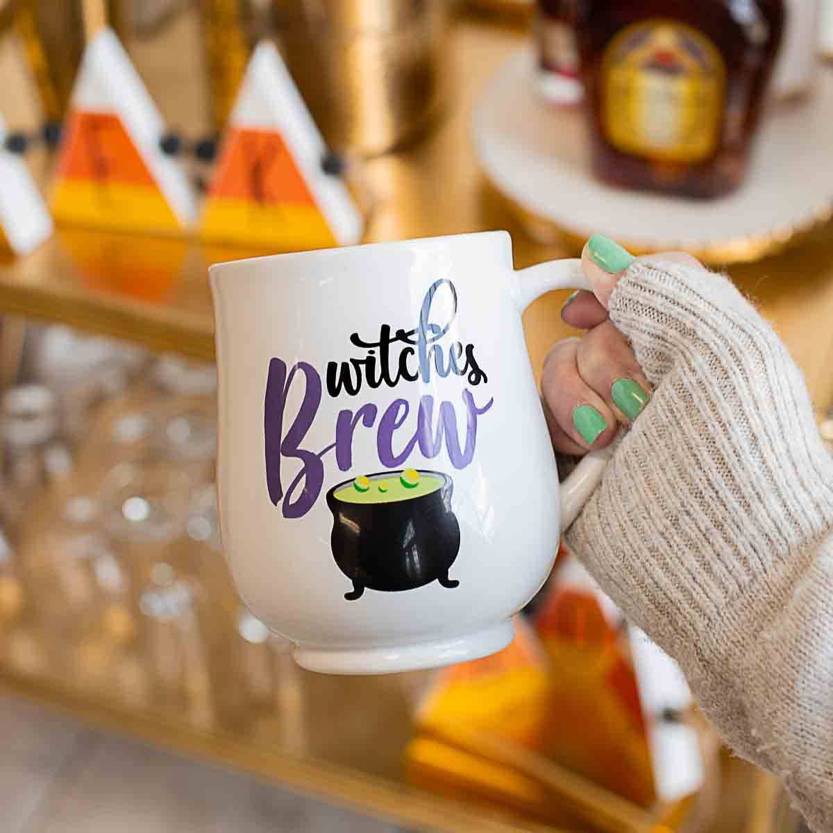 Witches Brew Coffee Mug   White/Multi   18oz