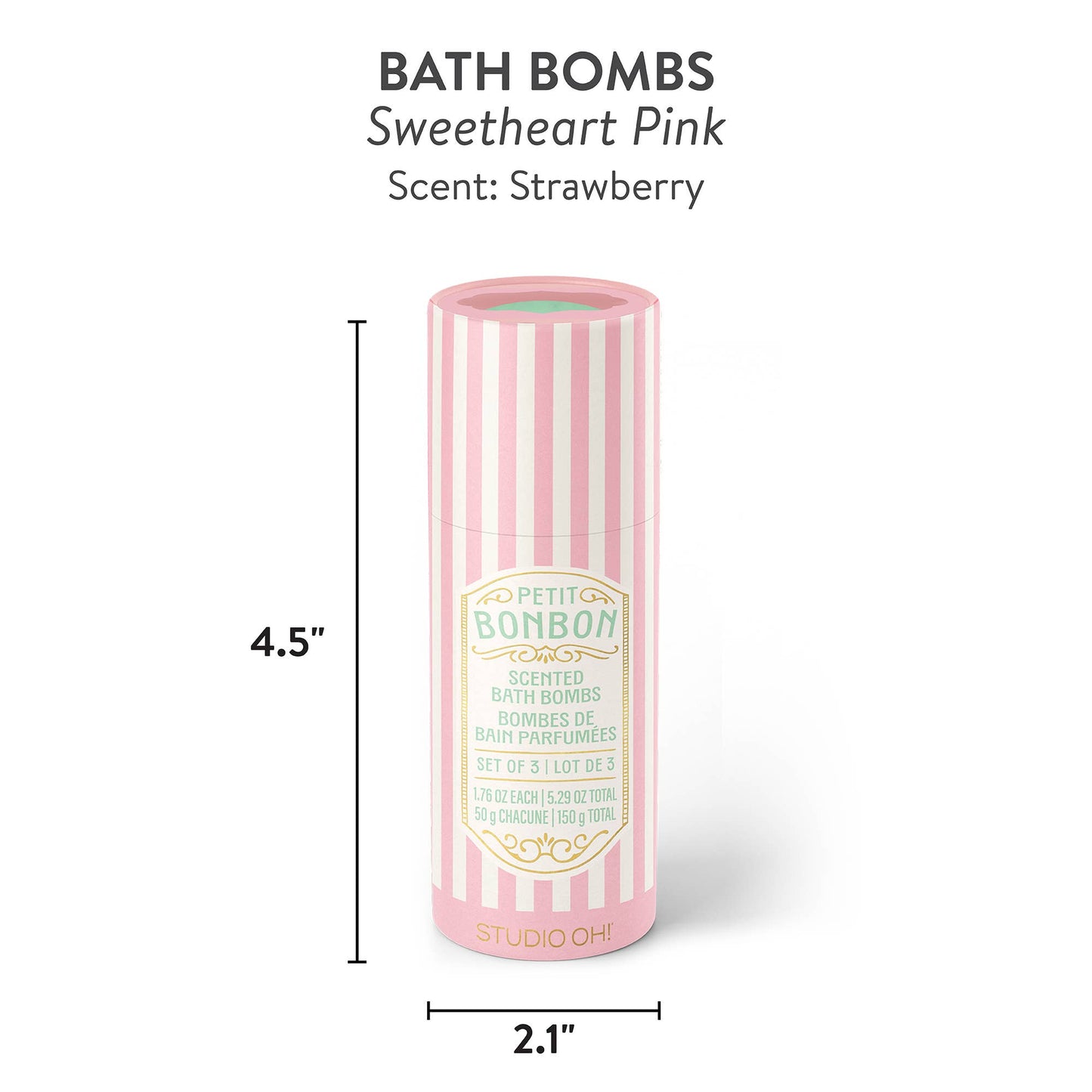 Petit Bonbon Sweetheart Pink Bath Bombs