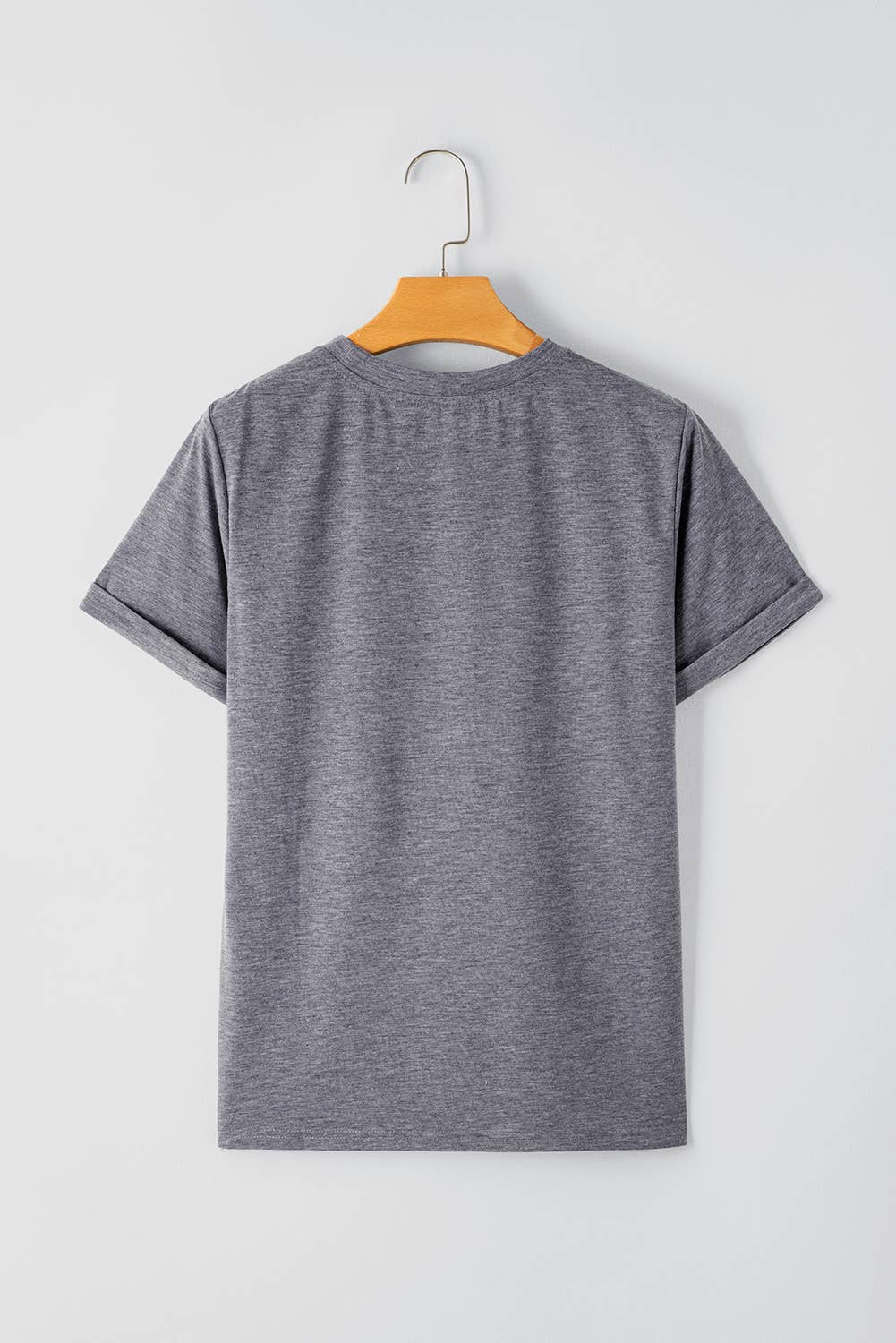 Multicolor Casual Plain Crew Neck Short Sleeve Tee | S-2XL
