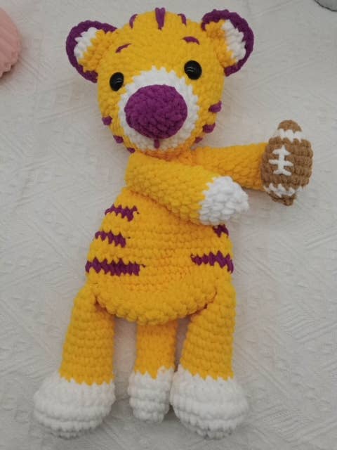 LSU Louisiana Geaux Tigers Lovey Baby Shower Gift