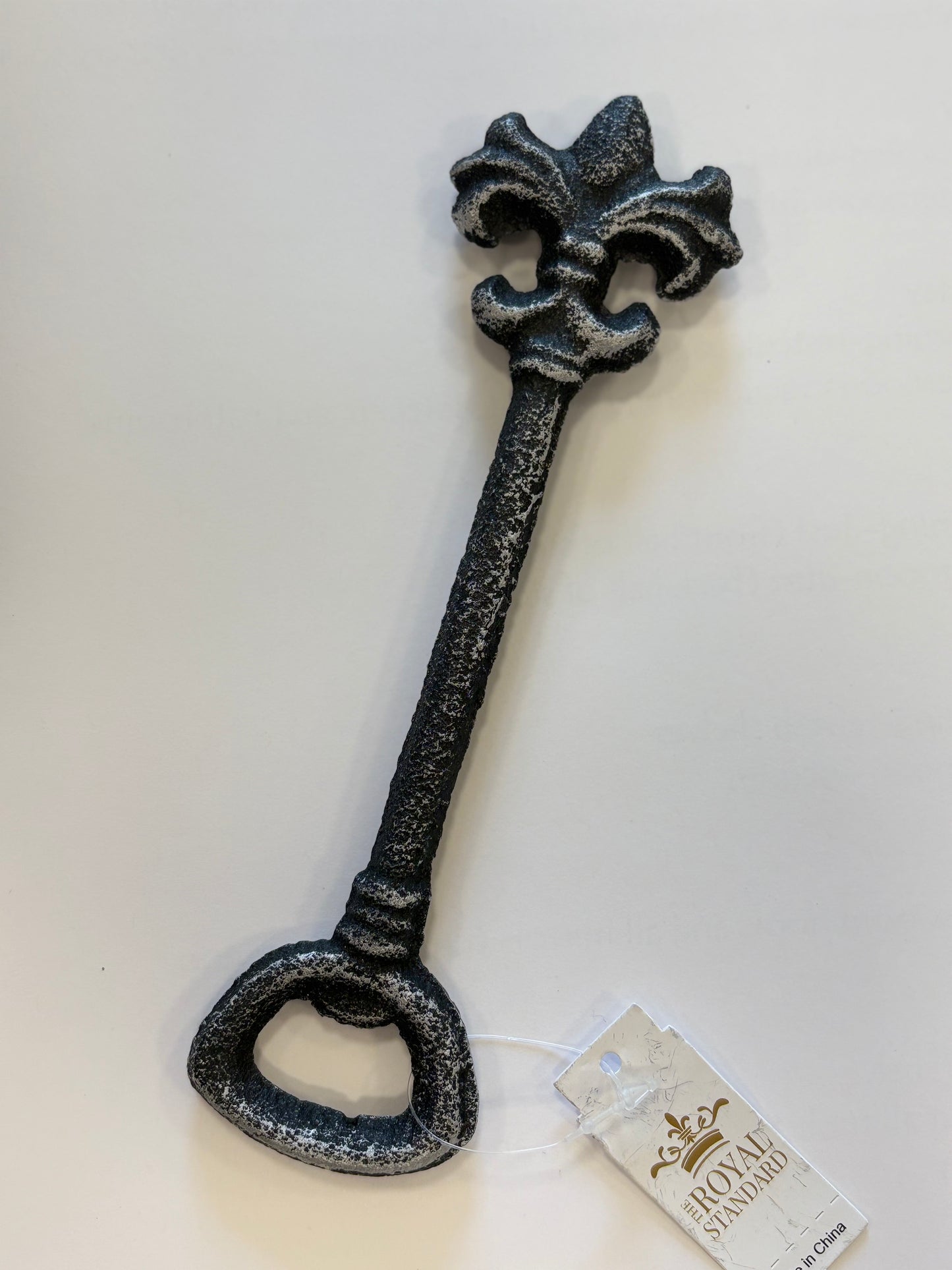 Royal Fleur Bottle Opener   Antique Silver   1.75x6.5