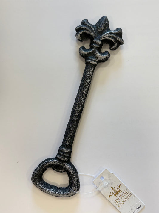 Royal Fleur Bottle Opener   Antique Silver   1.75x6.5