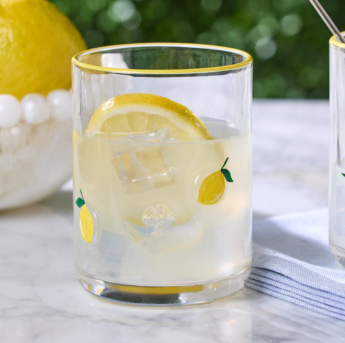 Lemon Double Old Fashion Glass
