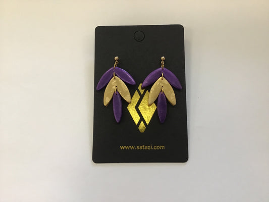 SJ Purple and Gold Dangle