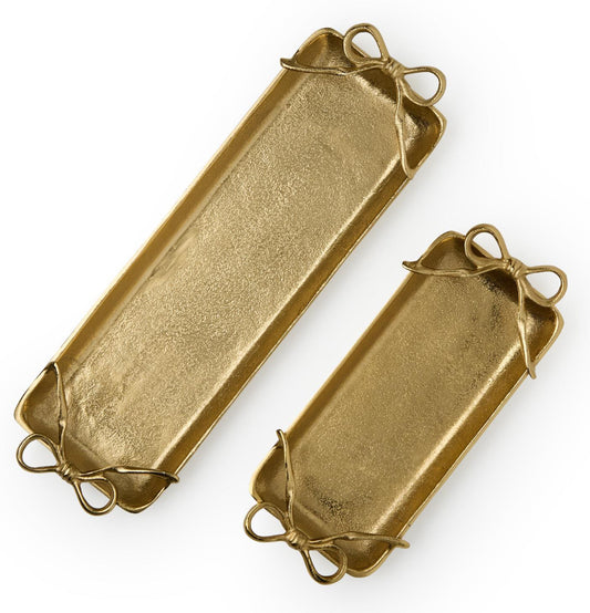 Gold Bows Large Serving Tray