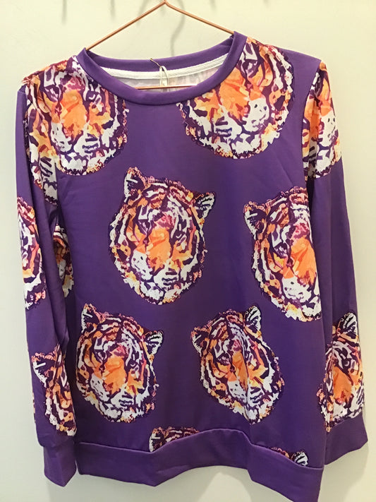 LPA Tiger Long Sleeve Shirt (Purple)