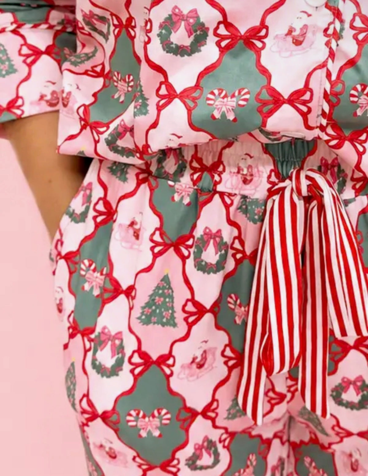 Santa's Candy Cane Cottage Pajamas