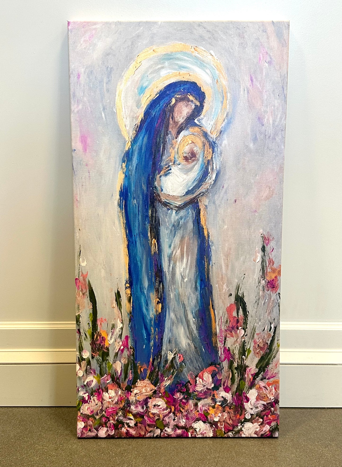 BM 15x30 Blessed Mother Canvas Print