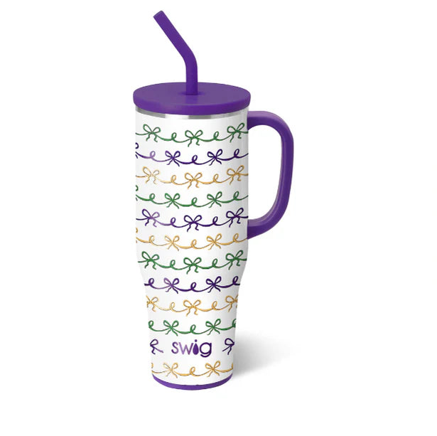 Mardi Gras Bows Mega Mug (40oz)-SWIG