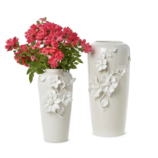 Vase with Sculpted Flowers-Small