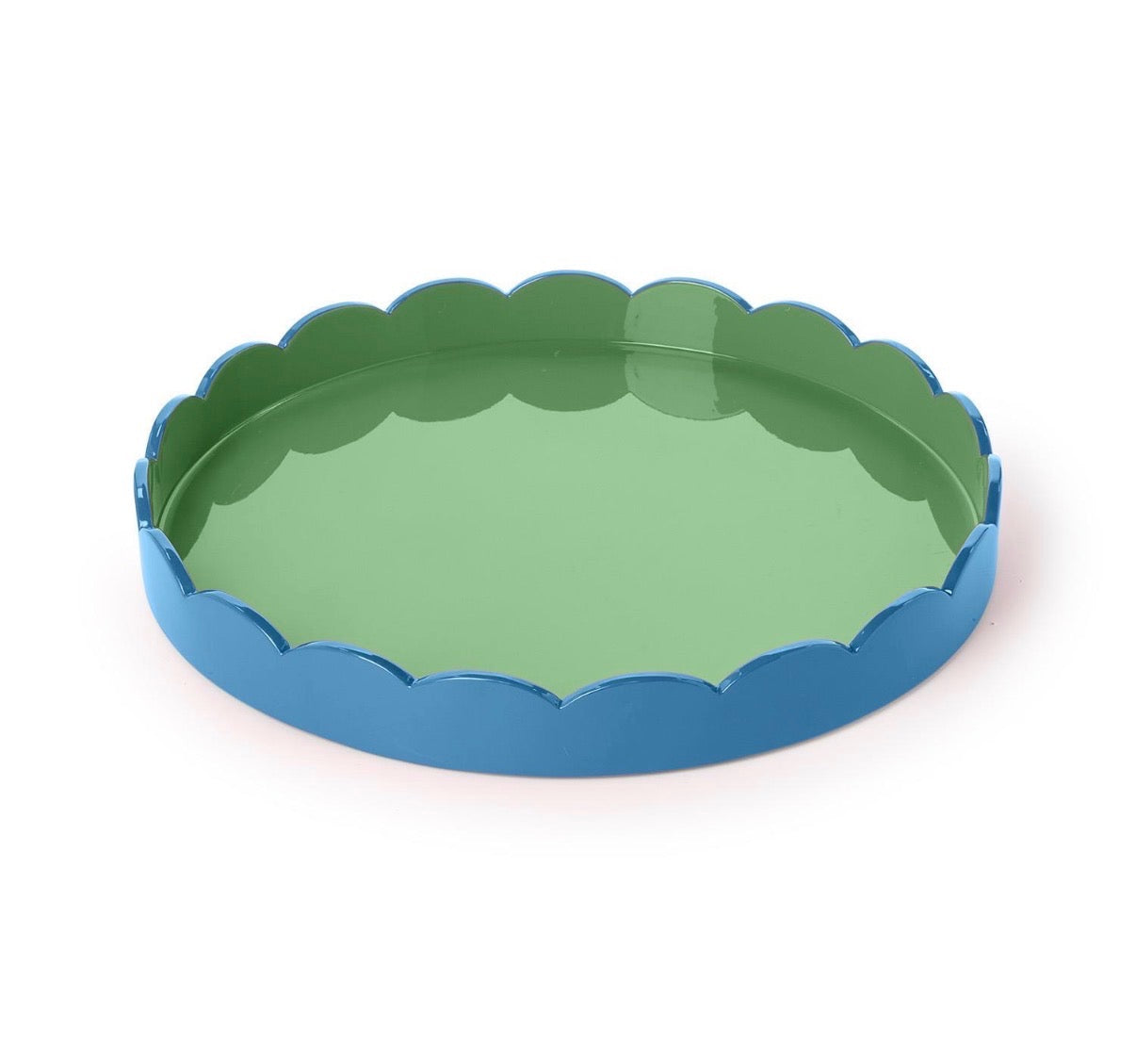 Scalloped Blue/Green Tray Tray