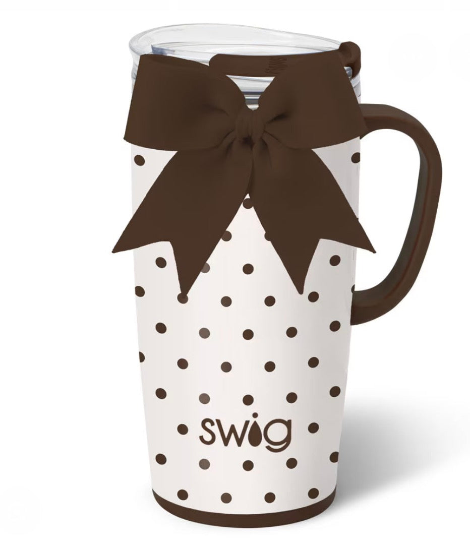 Mocha Dots Travel Mug (18oz)-SWIG