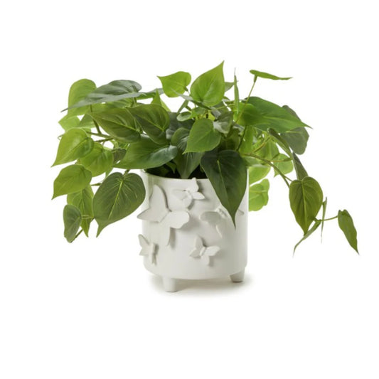 Butterfly Footed Cachepot w/ sculptured Butterflies
