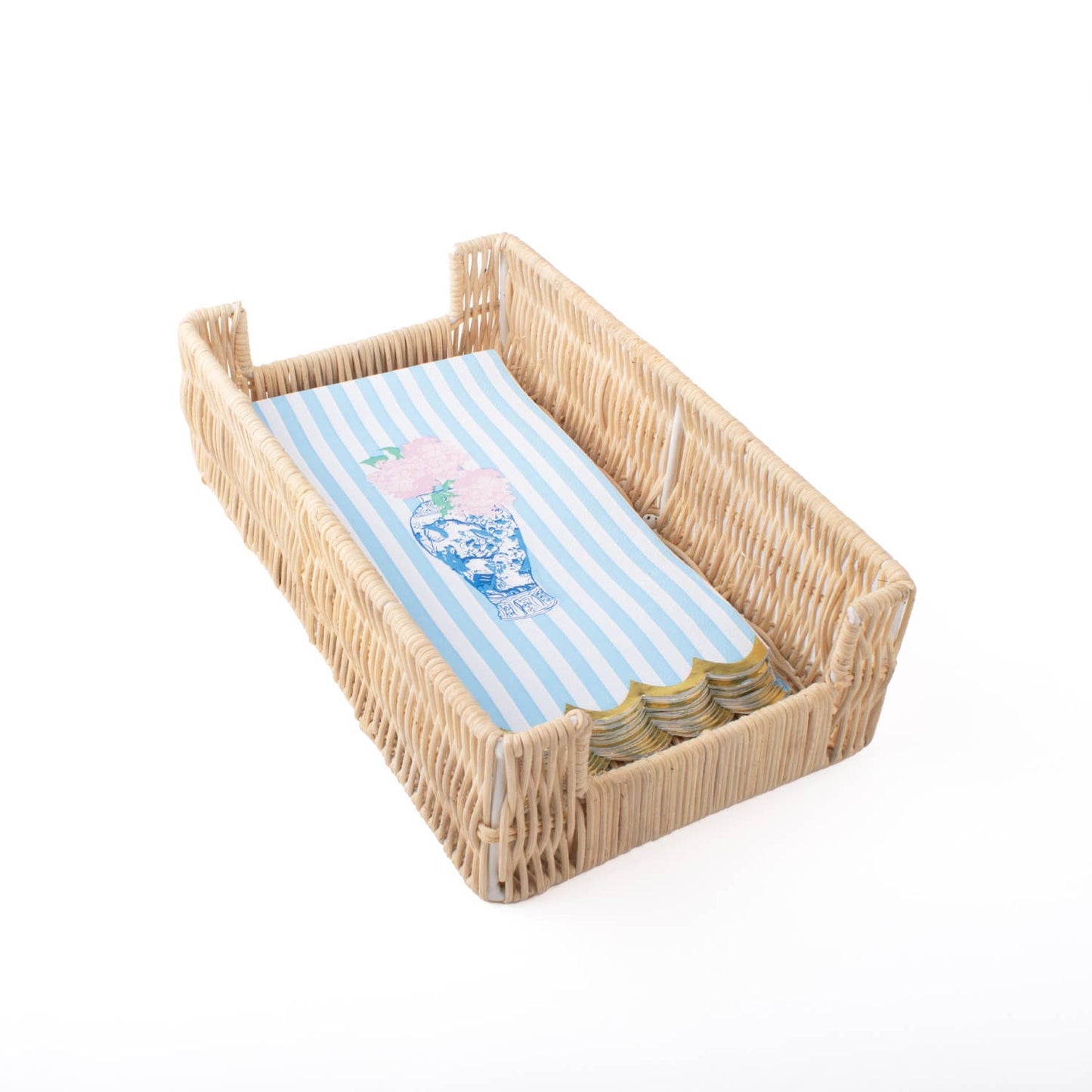 Natural Rattan Guest Towel Tray