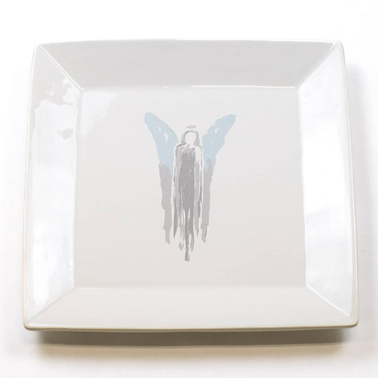 Angel Platter   White/Ice/Gray   11.5x11.5